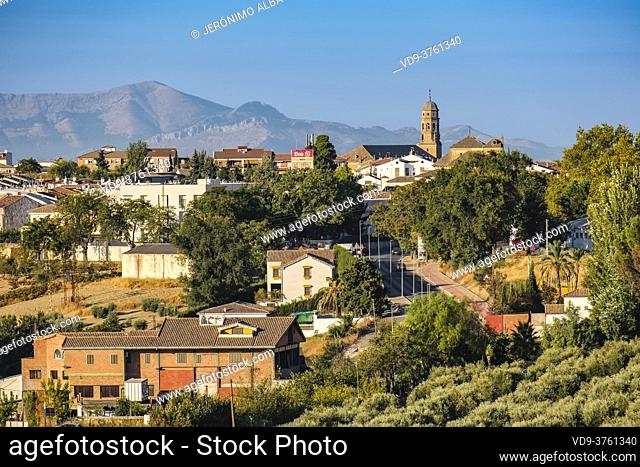 Panoramic overview of Baeza, UNESCO World Heritage Site. Jaen province, Andalusia, Southern Spain Europe