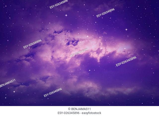night sky with cloud and stars