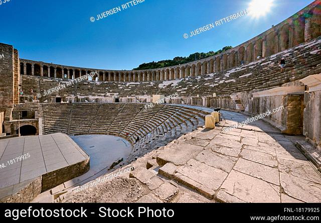 The ancient Roman Theater of Aspendos, Aspendos Ancient City, Antalya, Turkey|The ancient Roman Theatre of Aspendos, Aspendos Ancient City, Antalya, Turkey|