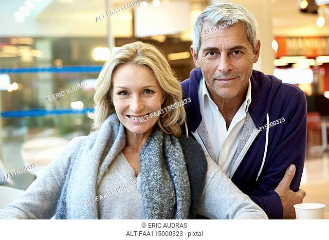 Couple sitting in café