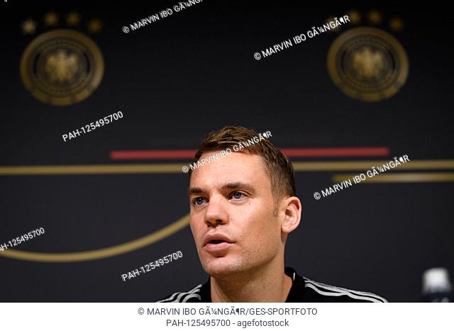Goalkeeper Manuel Neuer (Germany). GES / Football / European Championship Qualification: Press Conference of the German National Team in Tallinn, 12