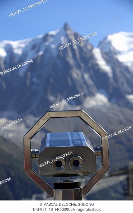 Chamonix Valley, French Alps. The Mont Blanc massif seen from Planpraz. France