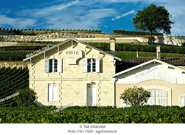 Chateau Pavie at St Emilion in the Bordeaux wine region of France