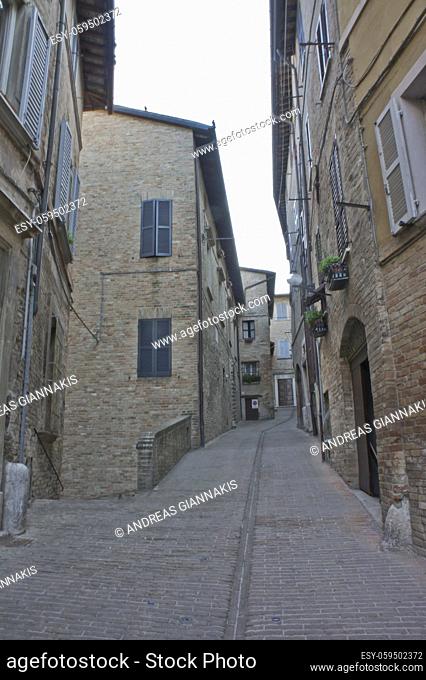 Urbino, Old city street view, Italy, Europe