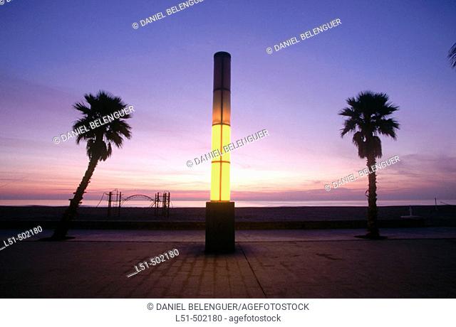 La Patacona beach at sunrise. Valencia. Spain