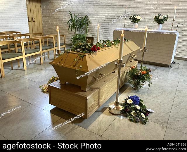 Burial in the Chapel of Silence in Uppsala.