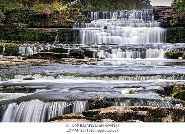 Aysgarth lower falls and the River Ure in the Yorkshire Dales