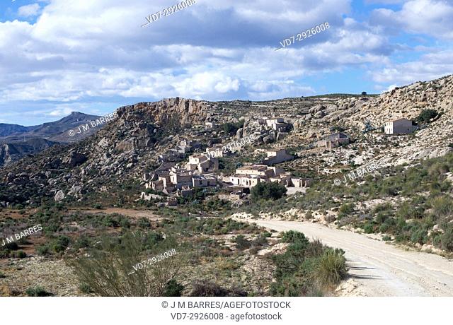 Marchalico Viñicas, abandoned village in gypsum karst of Sorbas. Almeria province, Andalucia, Spain