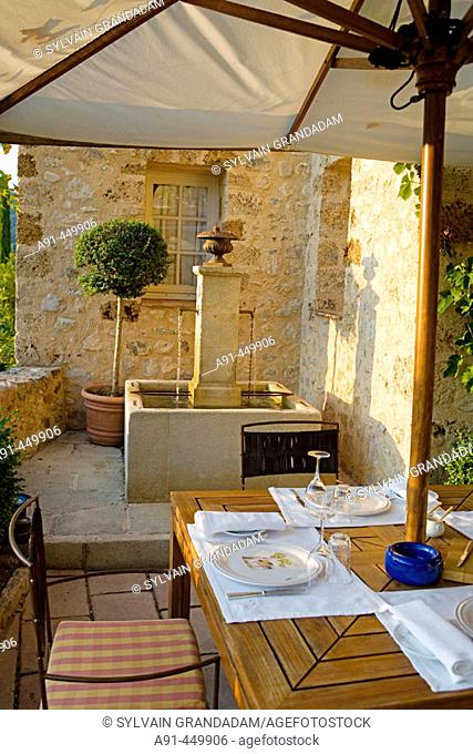 La Bastide de Moustiers, small luxury inn nested in a three hectares park created by Alain Ducasse at the foot of the historic village of Moustiers; gardener...