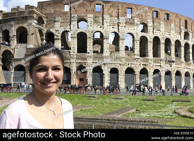 Young woman in Rome. The largest amphitheater ever built in Rome and symbol for Romanism was the work of the Flavian emperors and was therefore called...