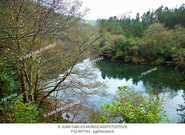 Reservoir Arbón. Navia river. Asturias. Spain