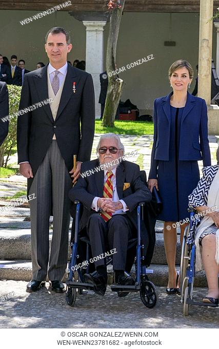 King Felipe VI and Queen Letizia of Spain attends the 2015 Miguel de Cervantes award ceremony at Alcala de Henares University Featuring: Queen Letizia of Spain