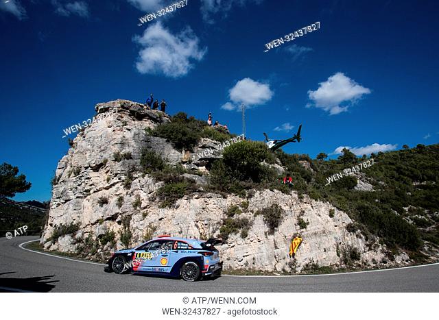 2017 FIA World Rally Championship of Spain Featuring: Daniel Sordo, Marc Marti Where: Salou, Catalonia, Spain When: 07 Oct 2017 Credit: ATP/WENN.com