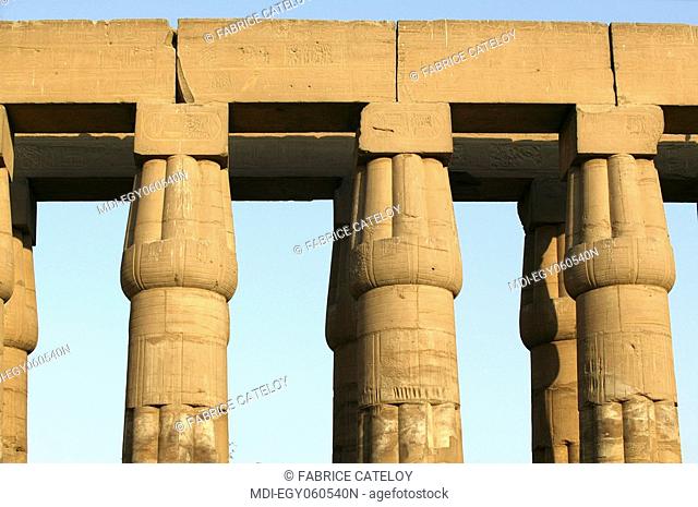 Details of the colonnade of Amenhotep III