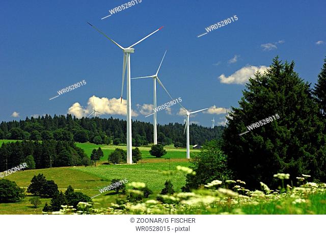 wind farm on Mont Crosin, Switzerland