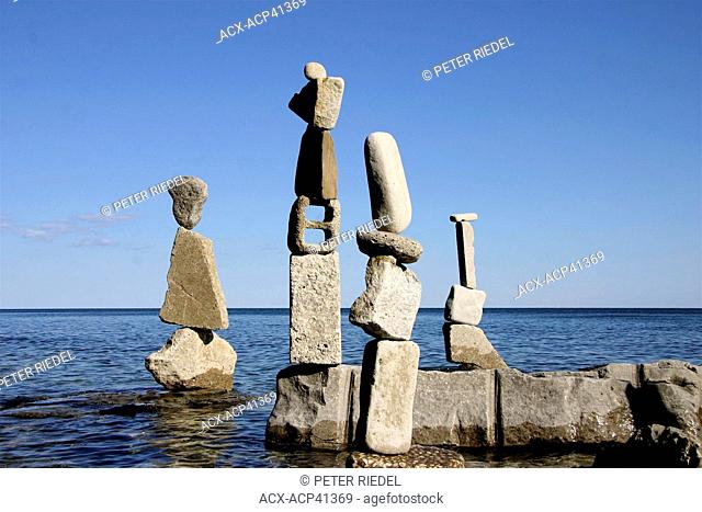 Balanced rocks, Len Ford Park, Etobicoke, Ontario, Canada