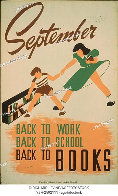 Work Projects Administration (WPA) poster for reading and libraries produced between 1936 and 1943. (Library of Congress)