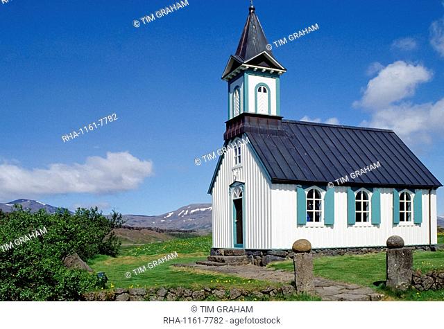 Chapel at Thingvellir National Park in Iceland
