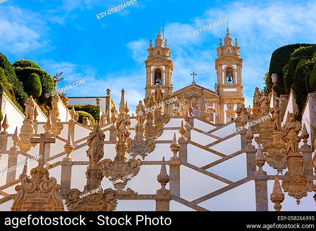 Bom Jesus church in Braga - Portugal - architecture background
