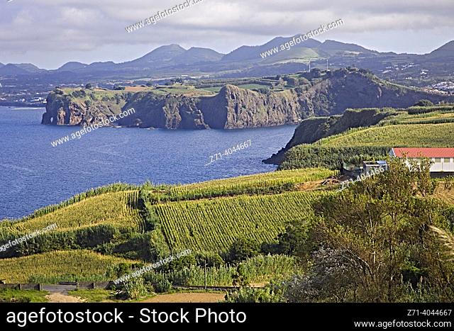 Portugal, Azores, Sao Miguel Island, Santo Antonio, landscape,