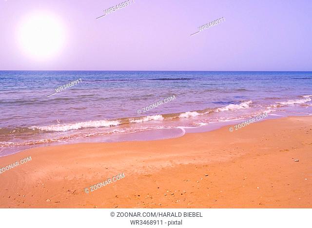 Chalikouna Beach auf der Insel Korfu, Griechenland