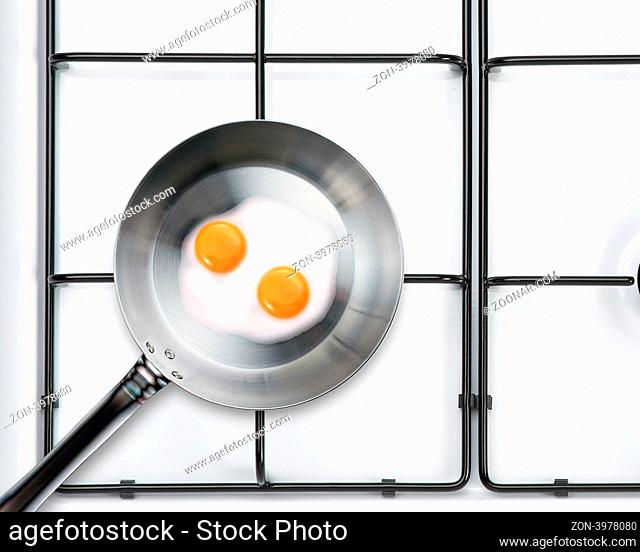 Frying pan with Fried eggs