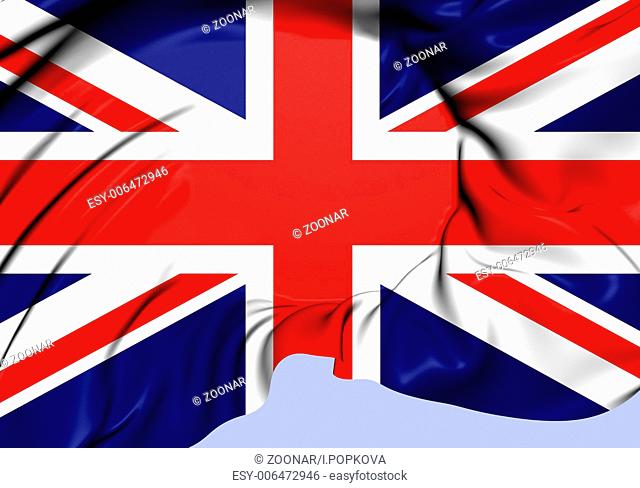 Flag of UK. Close Up