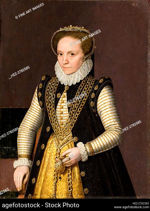 Portrait of an unknown noblewoman, 1575. Creator: Claeissens, Gillis (1526-1605)