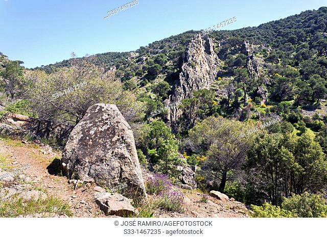 The Águila cliff in Cebreros  Ávila  Castilla León  Spain