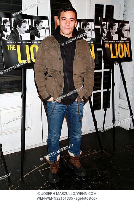 Opening night for The Lion at the Lynn Redgrave Theatre - Arrivals. Featuring: Conrad Ricamora Where: New York, New York