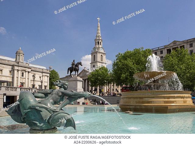 UK, London city, Trafalgar Square, St. Martin Church