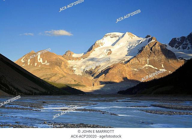 Mount Athabasca at the Columbia Icefields in Jasper National Park, Alberta, Canada
