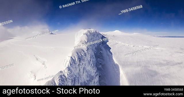 Rotarfellshnukur mountain peak - The Glaciological society spring expedition, Vatnajokull Glacier, Iceland