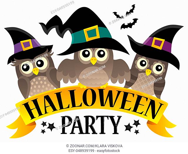 Halloween party sign topic image 8 - picture illustration