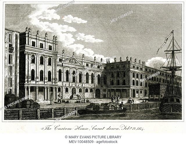Custom House, fronting the Thames, which burnt down