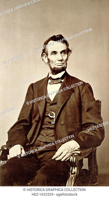 Abraham Lincoln, 16th President of the United States, 1860s. Lincoln (1809-1865) joined the Republican party in 1858 and was elected president two years later