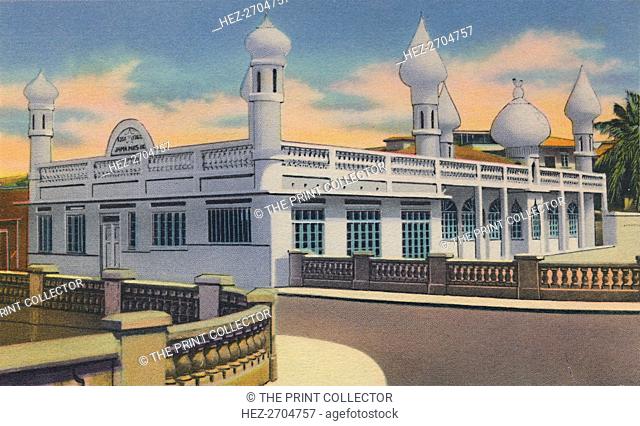 'Mohammedan Mosque, Port of Spain, Trinidad, B.W.I.', c1940s. Creator: Unknown