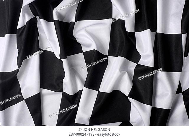Real waving checkered flag