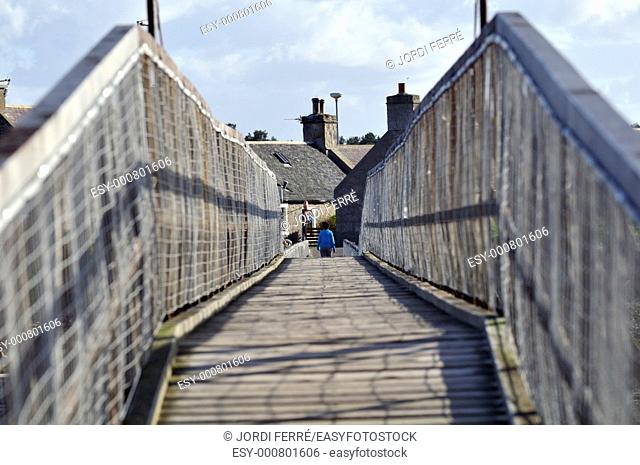 Wooden bridge, Lossiemouth, Moray, Scotland, United Kingdom, Europe