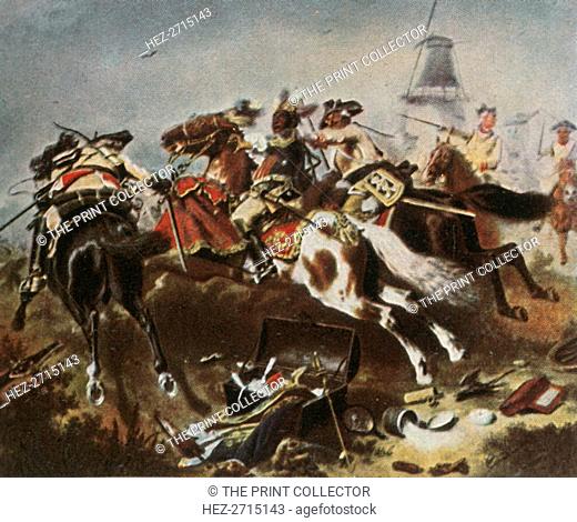 Cavalry engagement at Rossbach, 5 November 1757, (1936). Creator: Unknown