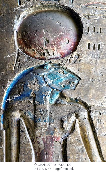 Medinet Habu, Luxor, Egypt, Djamet, mortuary temple of King Ramses III, XX dyn. 1185 -1078 B.C: the goddess Sekhmet