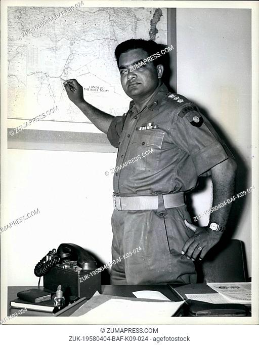 Apr. 04, 1958 - Colonel Inder Jit Rikhye, New Unep Chief of Staff Colonel Inder Jit Rikhye, of the Indian Army, is the new Chief of Staff of the United Nations...