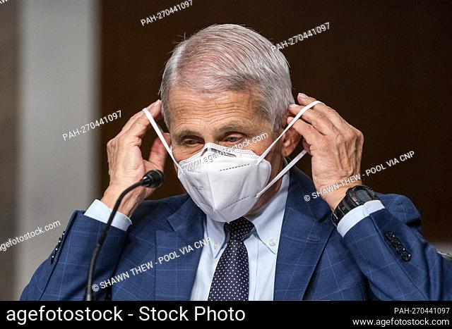 Director of the National Institute of Allergy and Infectious Diseases and chief medical adviser to the President, Dr. Anthony Fauci testifies before the Senate...