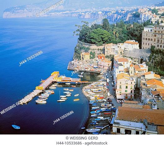 10533686, Italy, Europe, southwest coast, Sorrento, overview, harbour, port, golf, sport, bay, Marina Grande, coast, Mediterrane