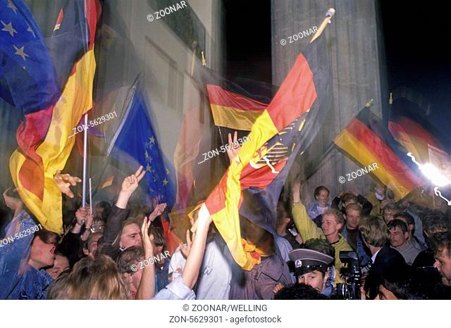 Berlin celebrating reunion 1990