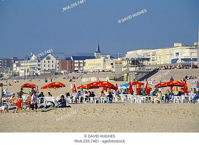 Beach cafe, Berck-sur-Mer, Pas-de-Calais, France, Europe