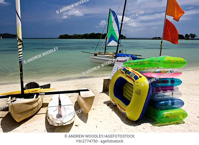 Trimaran and inflatable toys Chaweng Beach Ko Samui Thailand
