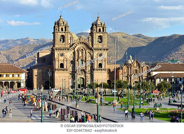 Society of Jesus church at the Plaza de Armas in Cuzco, Peru