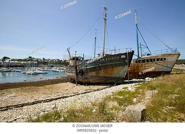 ship wreck in Camaret sur Mer, Brittany, France