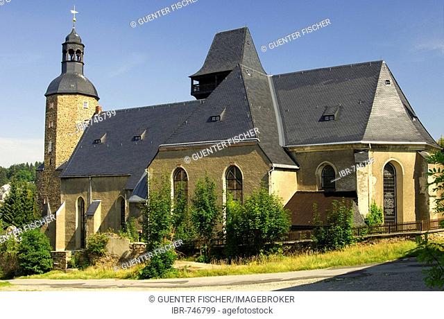 St. Laurentius Church, burial place of Hieronymus Lotter, Geyer, Ore Mountains, Saxony, Germany